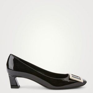 Roger Vivier "Belle Vivier Trompette" Black Patent Leather Pumps 40 9